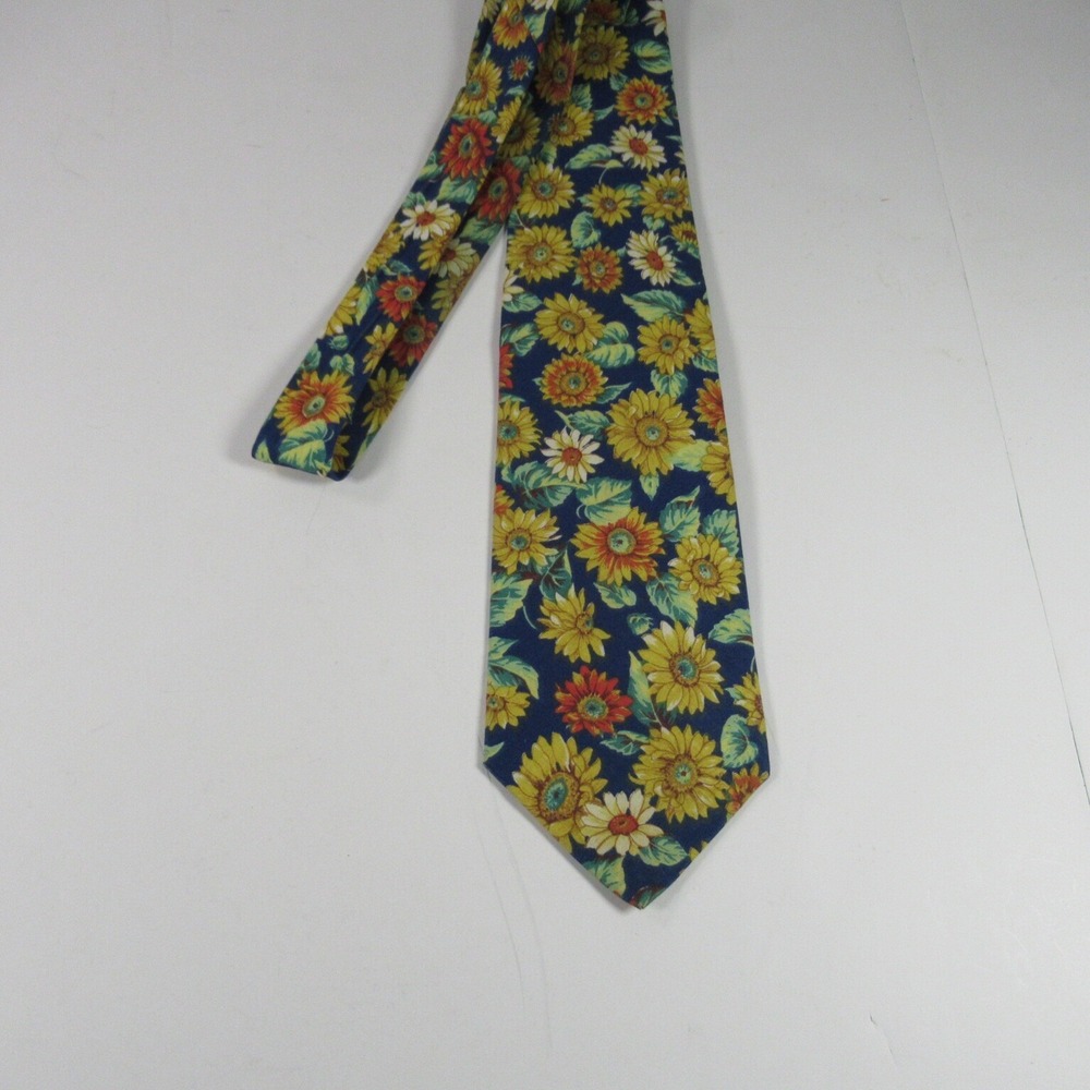Sunflower Fall Design‎ Tie By Rooster 100% Cotton Made In USA